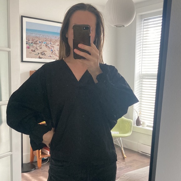 NWT DIEGA *black* blouse size large - Picture 3 of 10